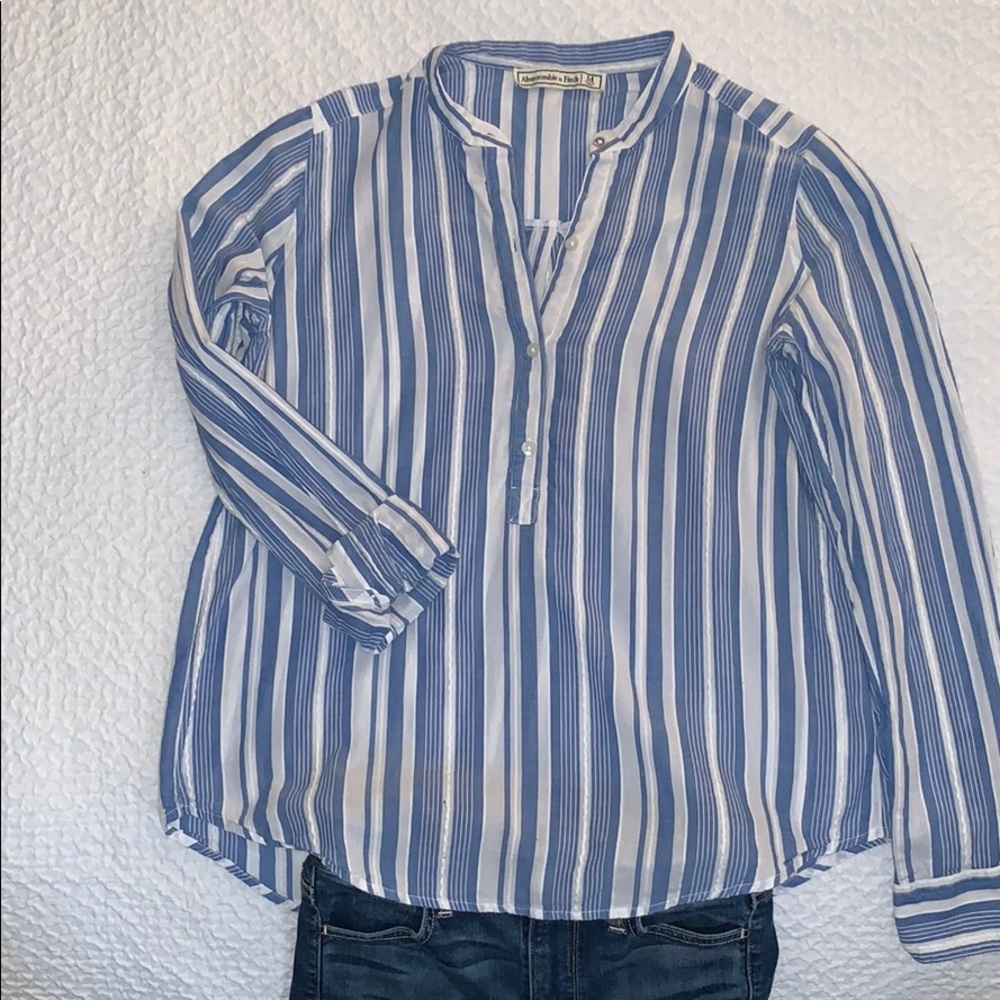 Abercrombie & Fitch cotton half button up